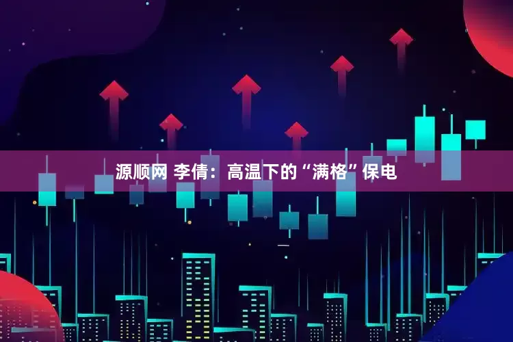 源顺网 李倩：高温下的“满格”保电